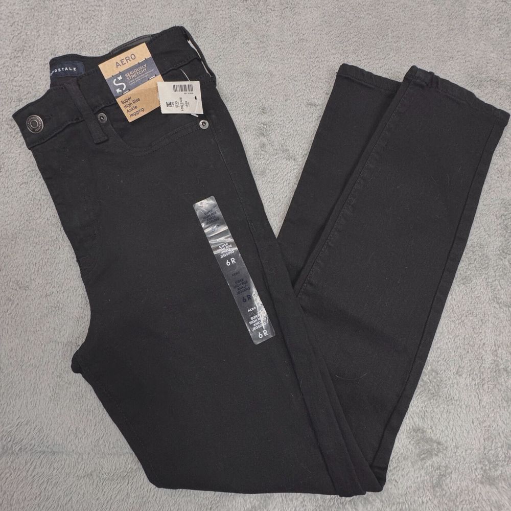 Aeropostale NWT Women's Black Jegging Size 6R (28x27) Super High Rise - Picture 2 of 12